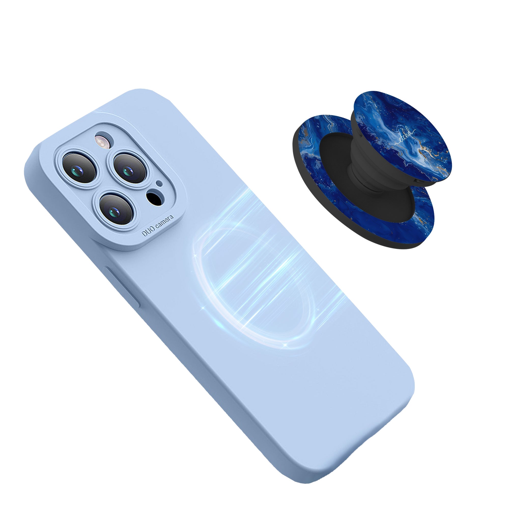 Sapphire Phone Grip And Stand by etchd, view 5