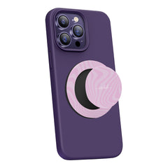 Pink Curved Lines Phone Grip And Stand by etchd, view 4