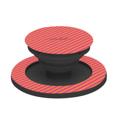 Pink And Orange Striped Diagonal Phone Grip And Stand by etchd, view 6