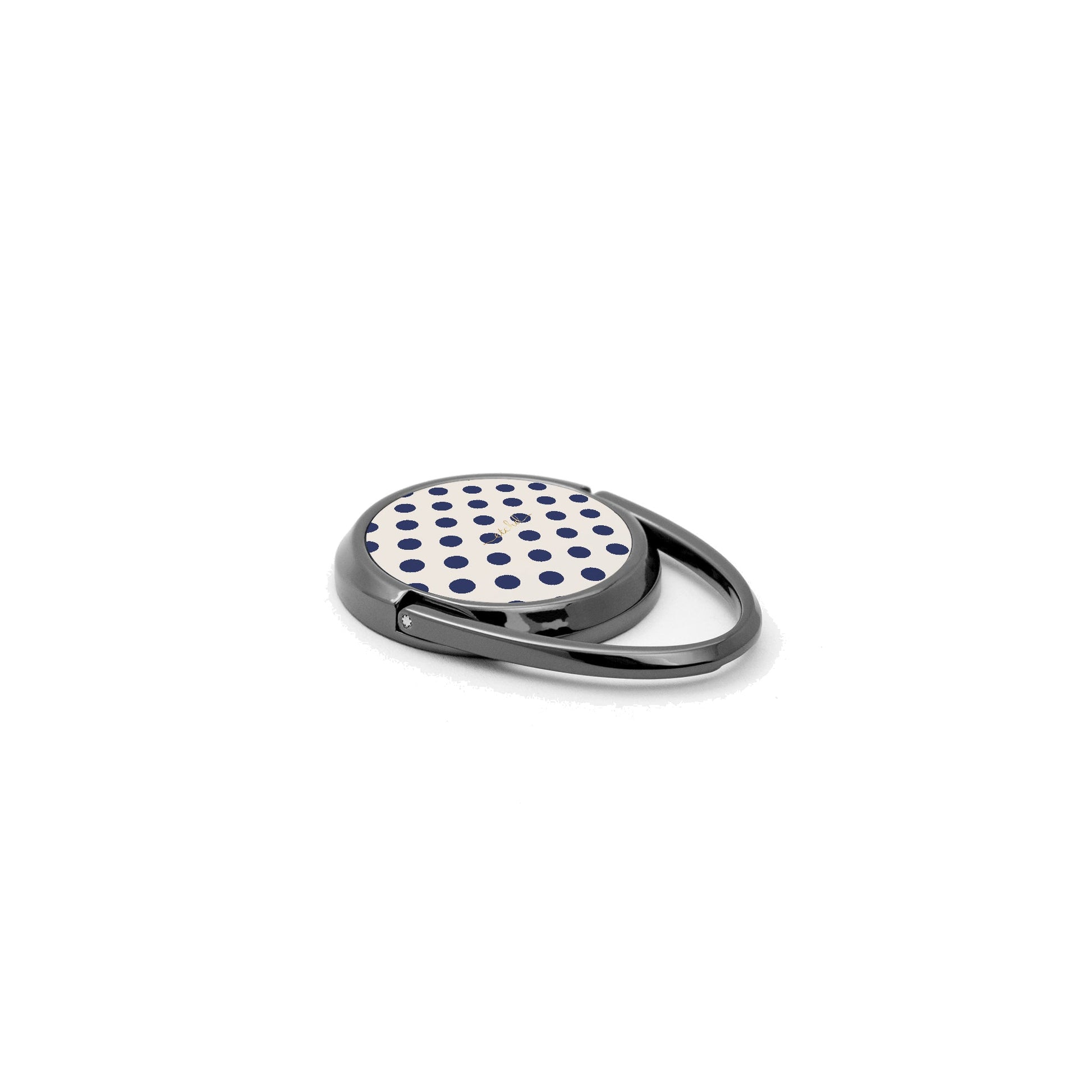 Navy & Cream Polka Dot Phone Ring Holder by etchd, view 2