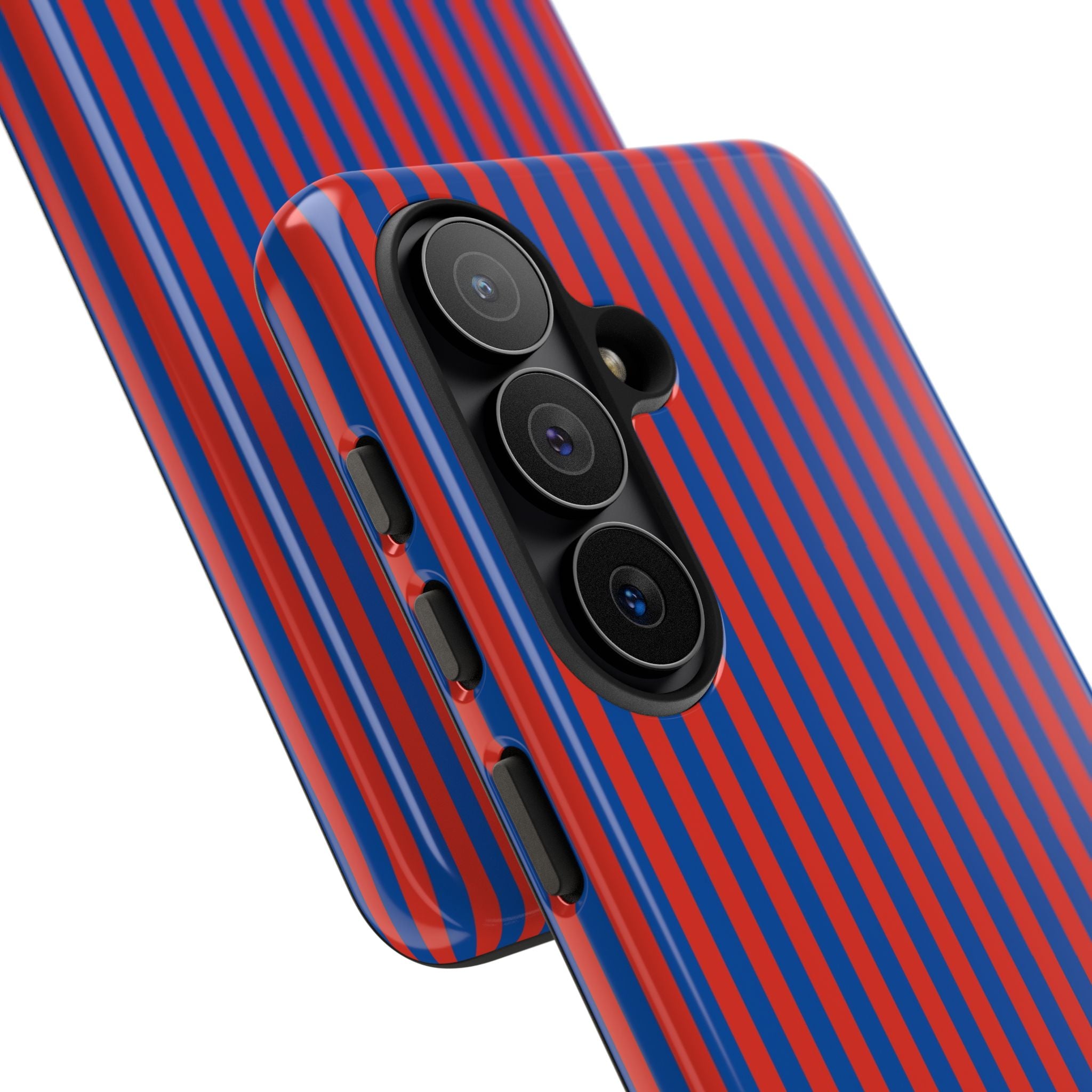 Cobalt & Poppy Striped Phone Case by etchd, view 209