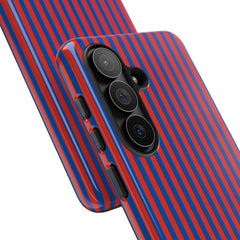 Cobalt & Poppy Striped Phone Case by etchd, view 209