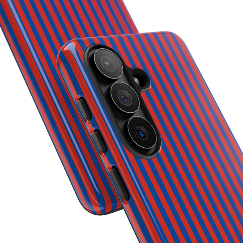Cobalt & Poppy Striped Phone Case by etchd, view 209