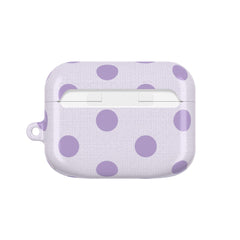 Lilac & Cream Polka Dot AirPod Case by etchd, view 7