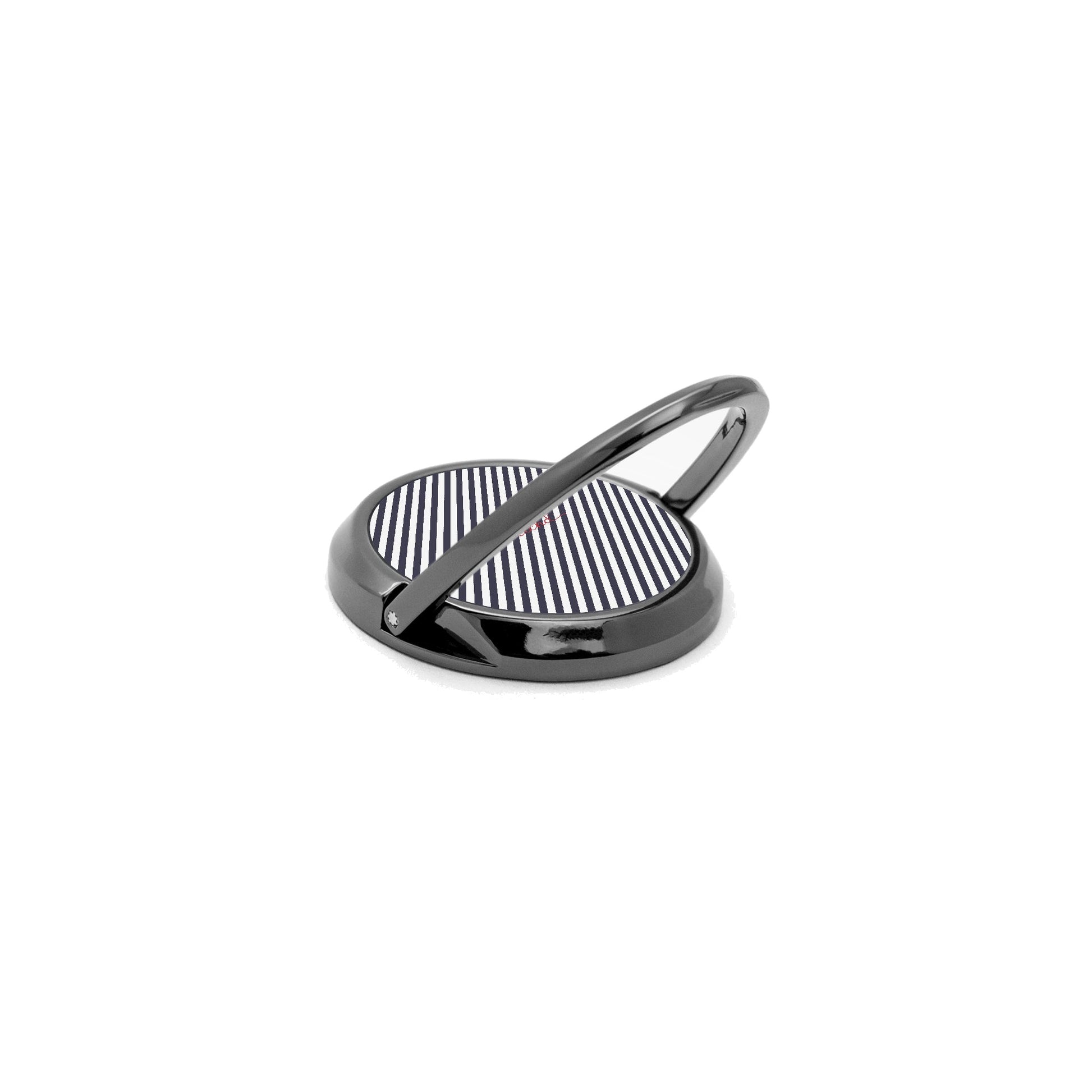Navy And White Striped Diagonal Phone Ring Holder by etchd, view 5
