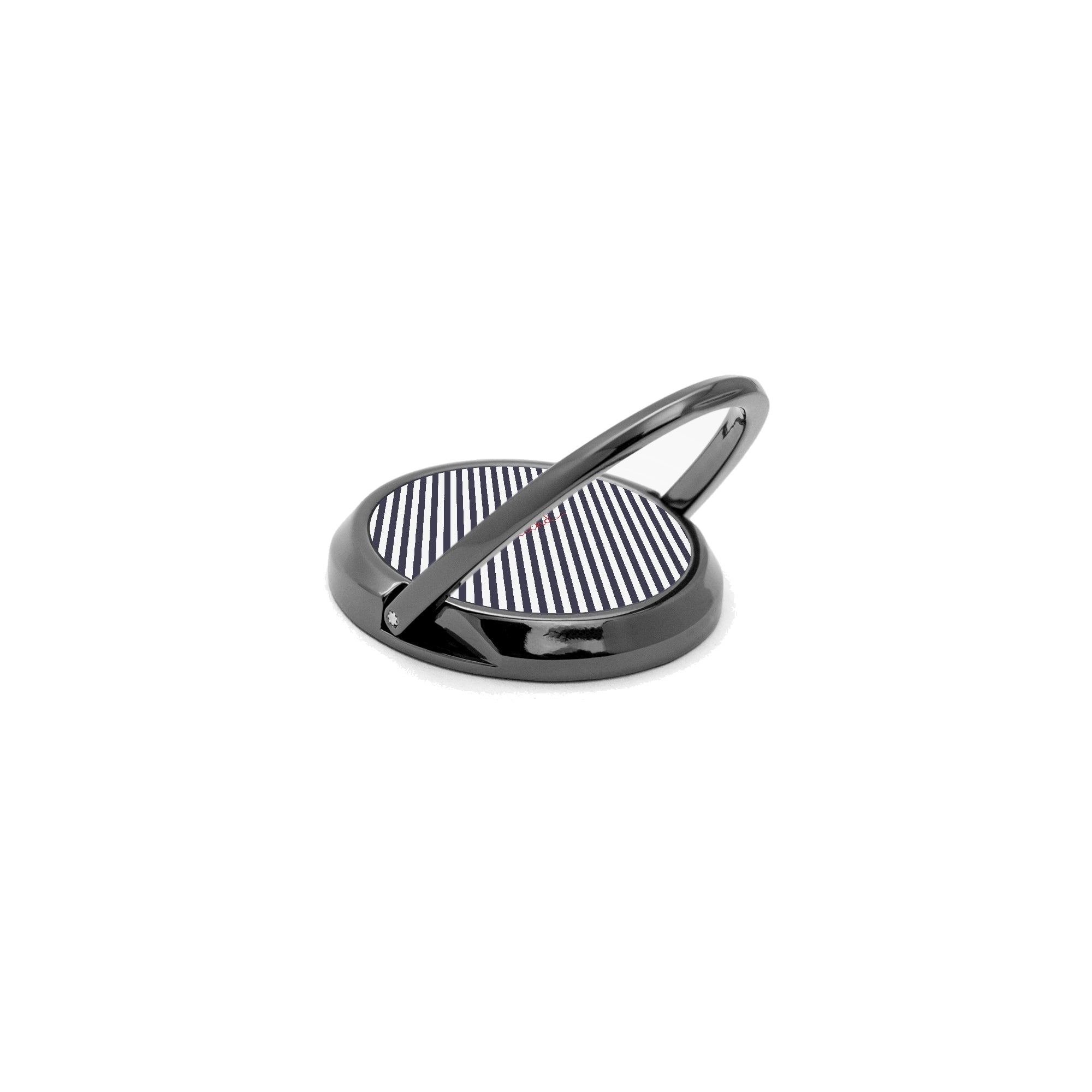Navy And White Striped Diagonal Phone Ring Holder by etchd, view 5