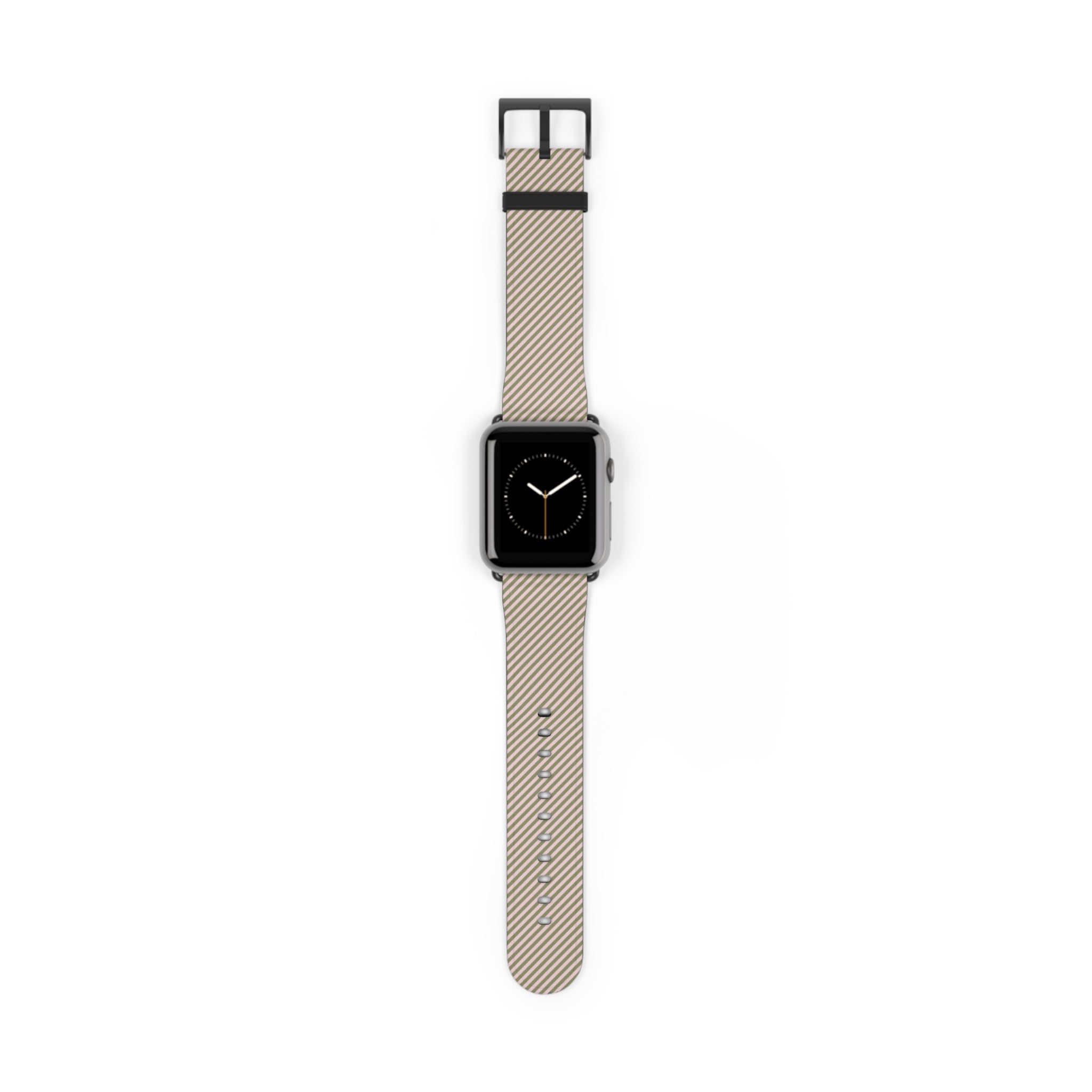 Green & Pink Striped Diagonal Smartwatch Strap by etchd, view 2
