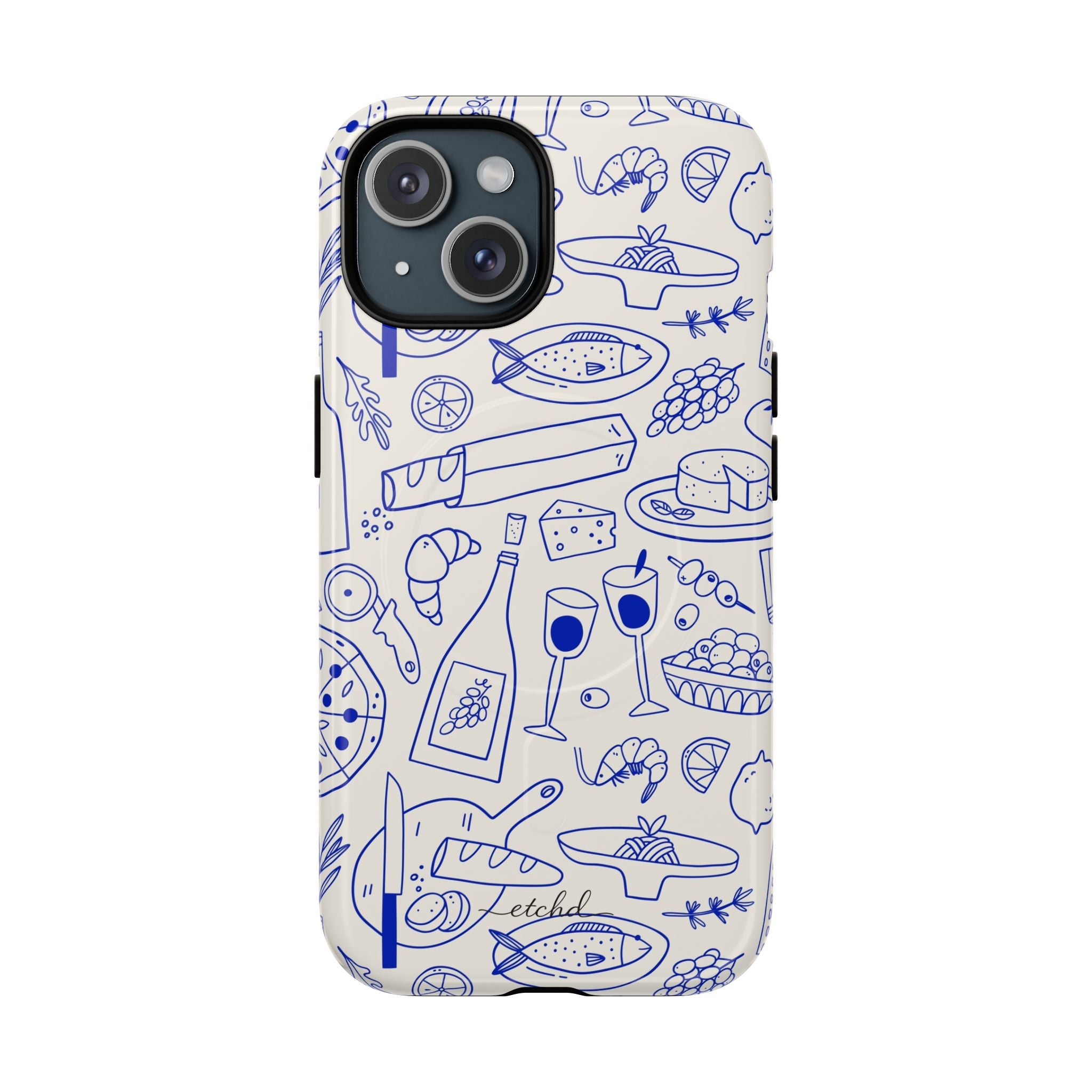 Food Pattern Magnetic Phone Case by etchd, view 2