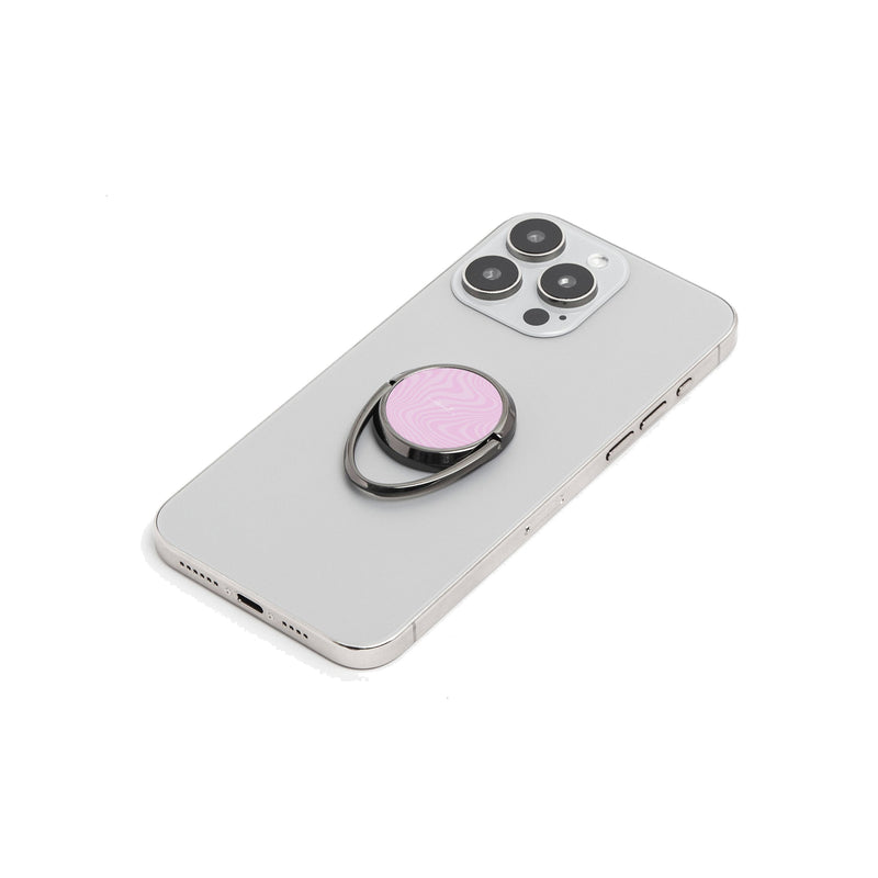 Pink Curved Lines Phone Ring Holder-zoom-