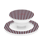 Blue & Cherry Striped Phone Grip And Stand