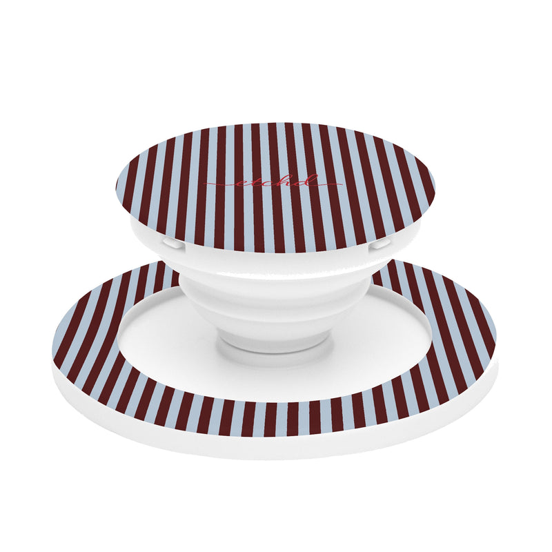 Blue & Cherry Striped Handy-Halterung und Ständer-zoom-