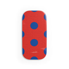 Cobalt & Poppy Polka Dot Anello clip per telefono di etchd