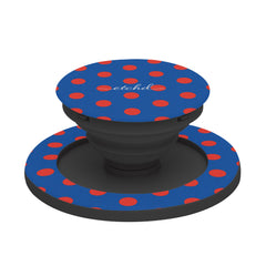 Poppy And Cobalt Polka Dot Phone Grip And Stand by etchd, view 6