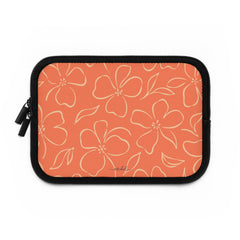 Coral & Peach Floral Laptop Sleeve by etchd, view 2