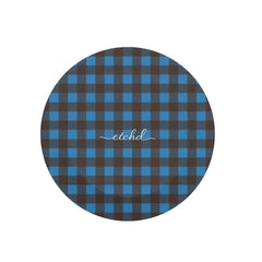 Cerulean & Espresso Gingham Phone Grip And Stand by etchd, view 3