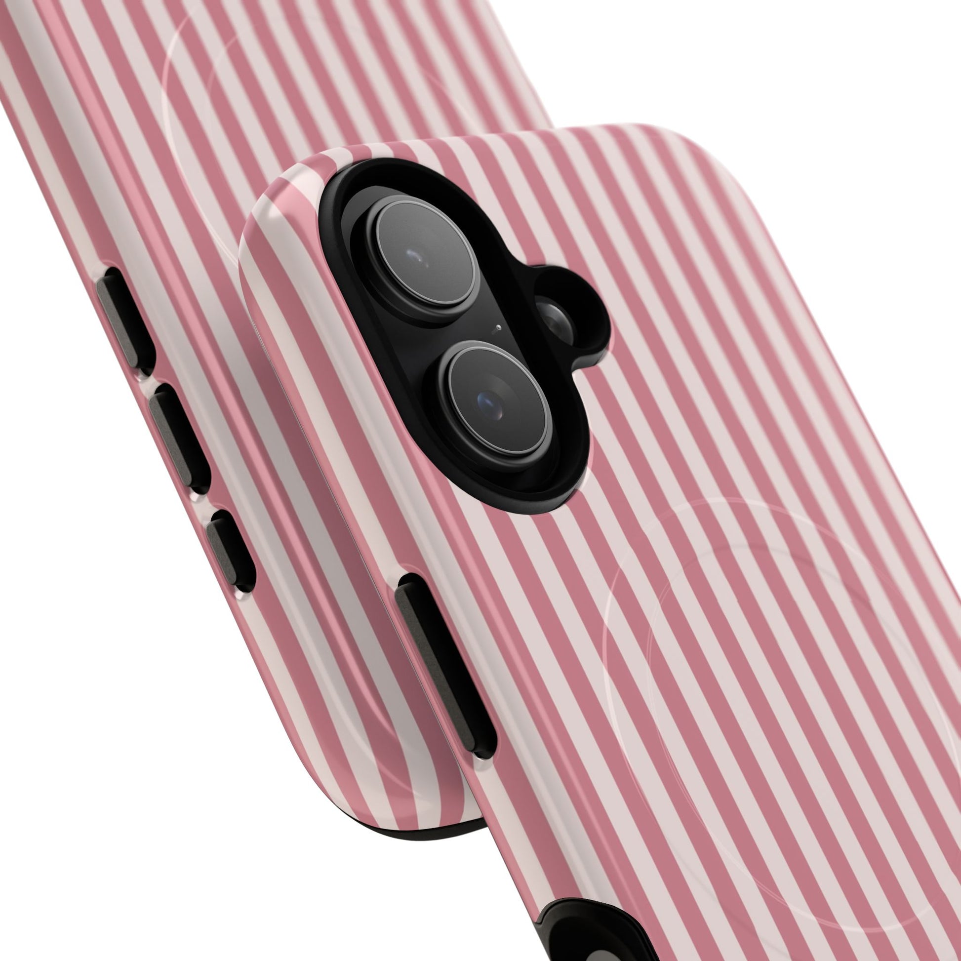 Blush & Cream Striped Magnetic Phone Case by etchd, view 87