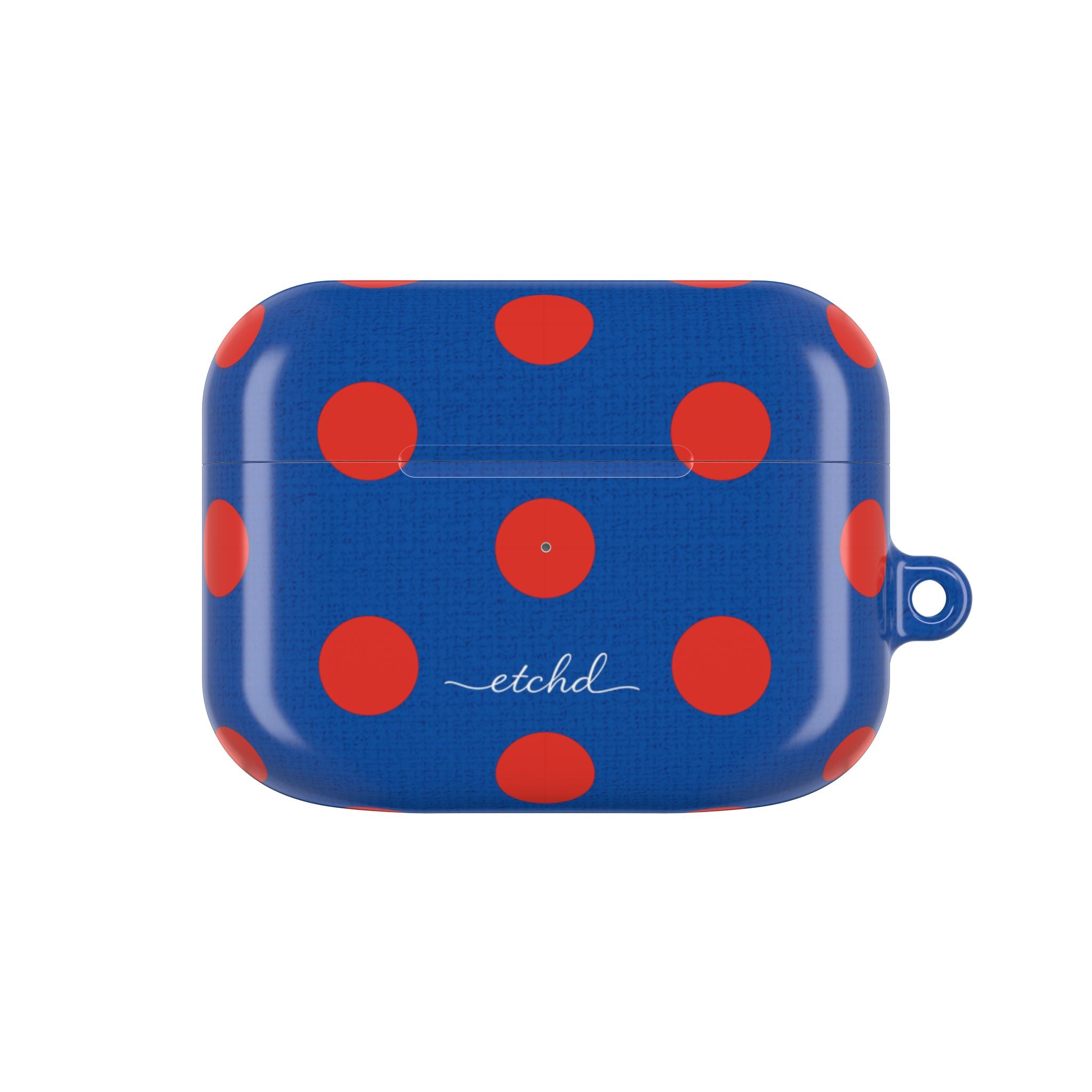 Poppy & Cobalt Polka Dot AirPod Case by etchd