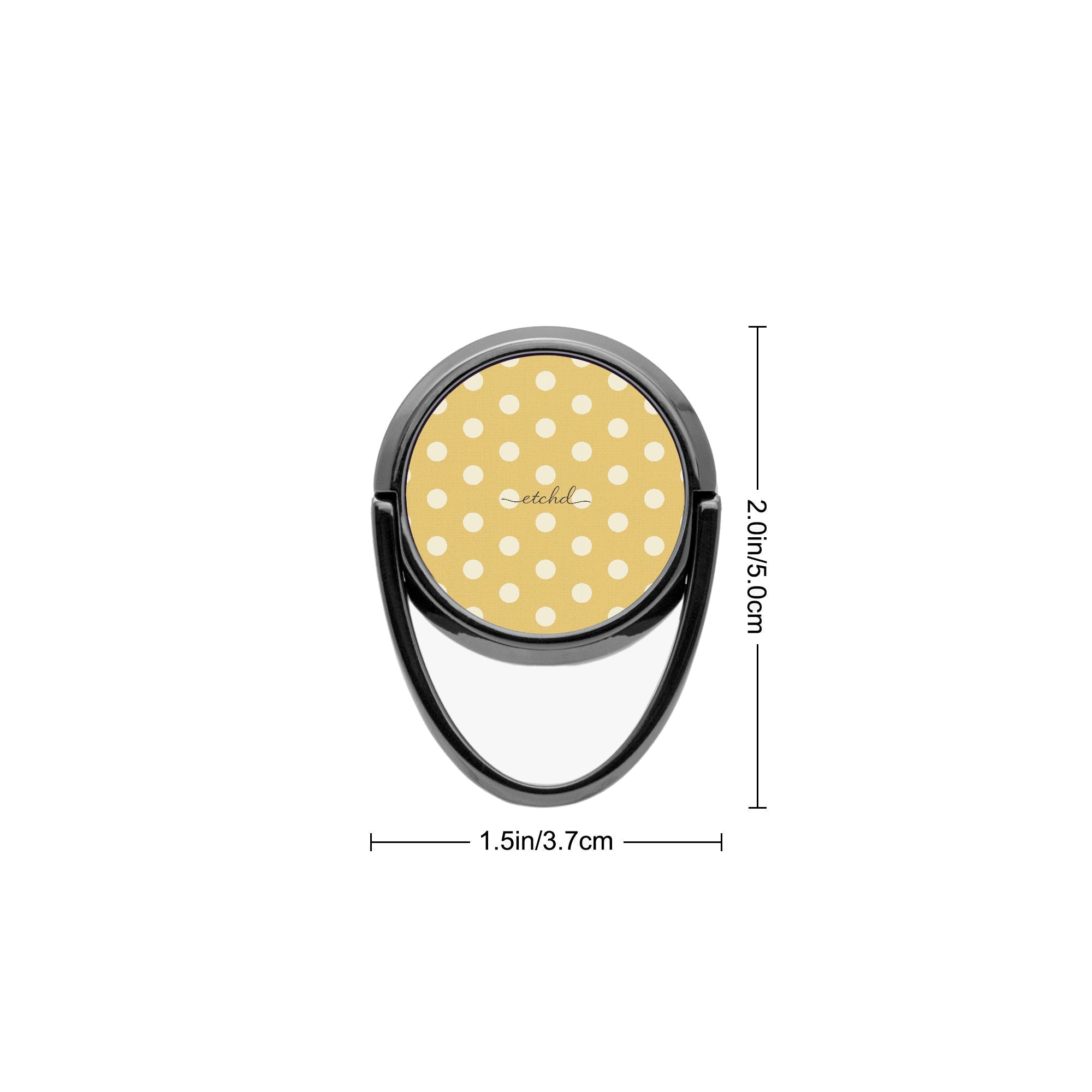 Cream & Butter Polka Dot Phone Ring Holder by etchd, view 3