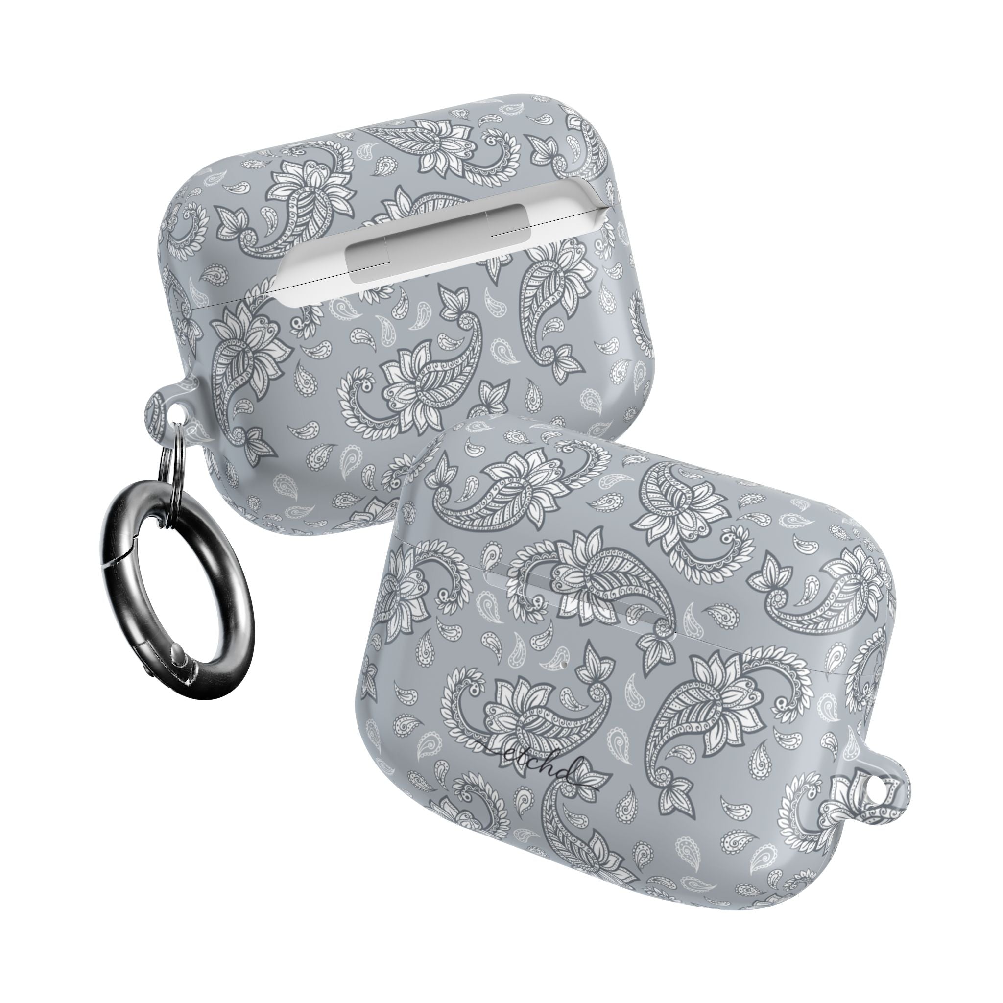 Dusty Blue Paisley AirPod Case by etchd, view 10