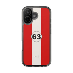 Monza Red Clear Phone Case by etchd, view 35
