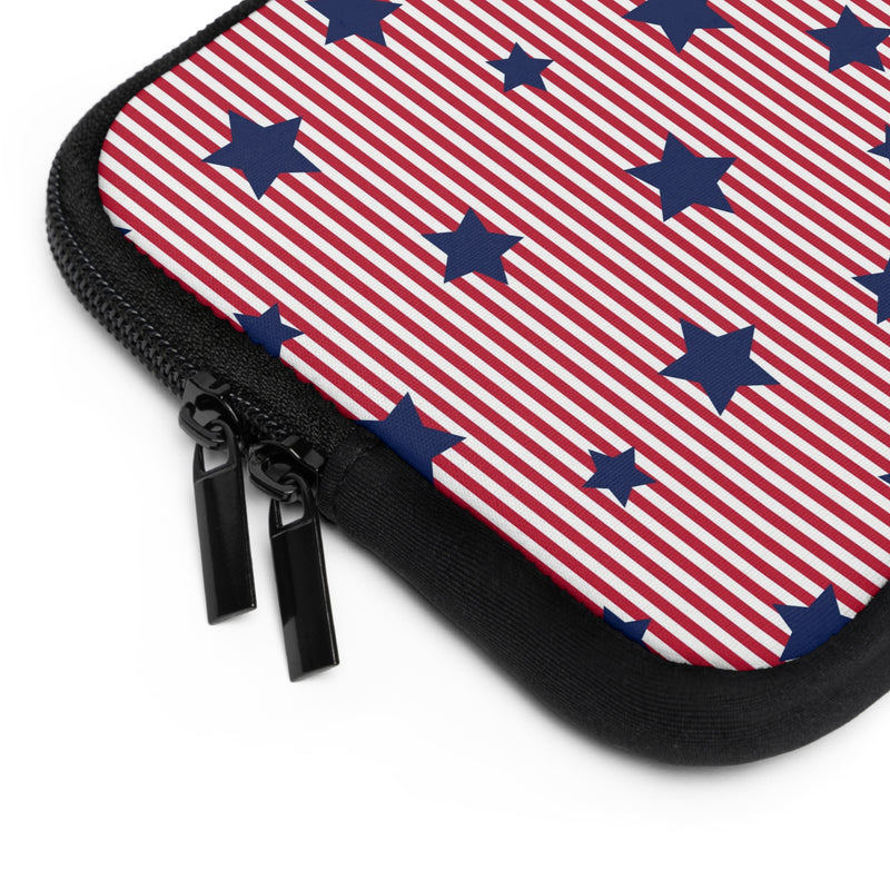 Red Stripes & Blue Stars Laptop Sleeve by etchd, view 12