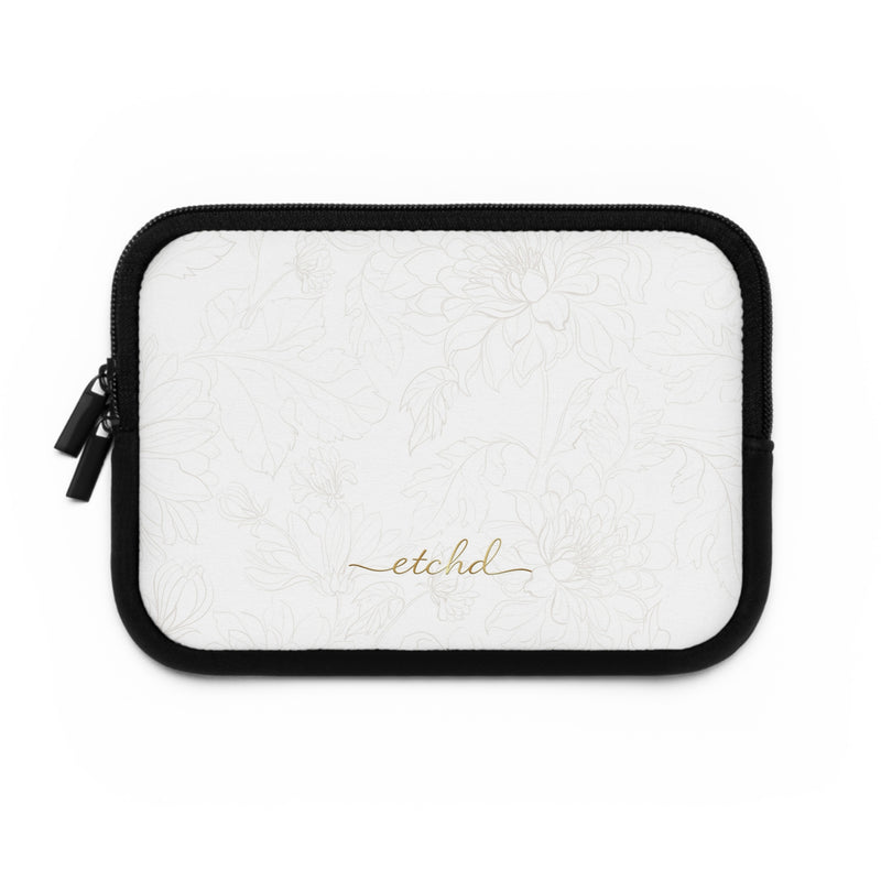 Etchd Signature White Laptop Sleeve by etchd, view 2