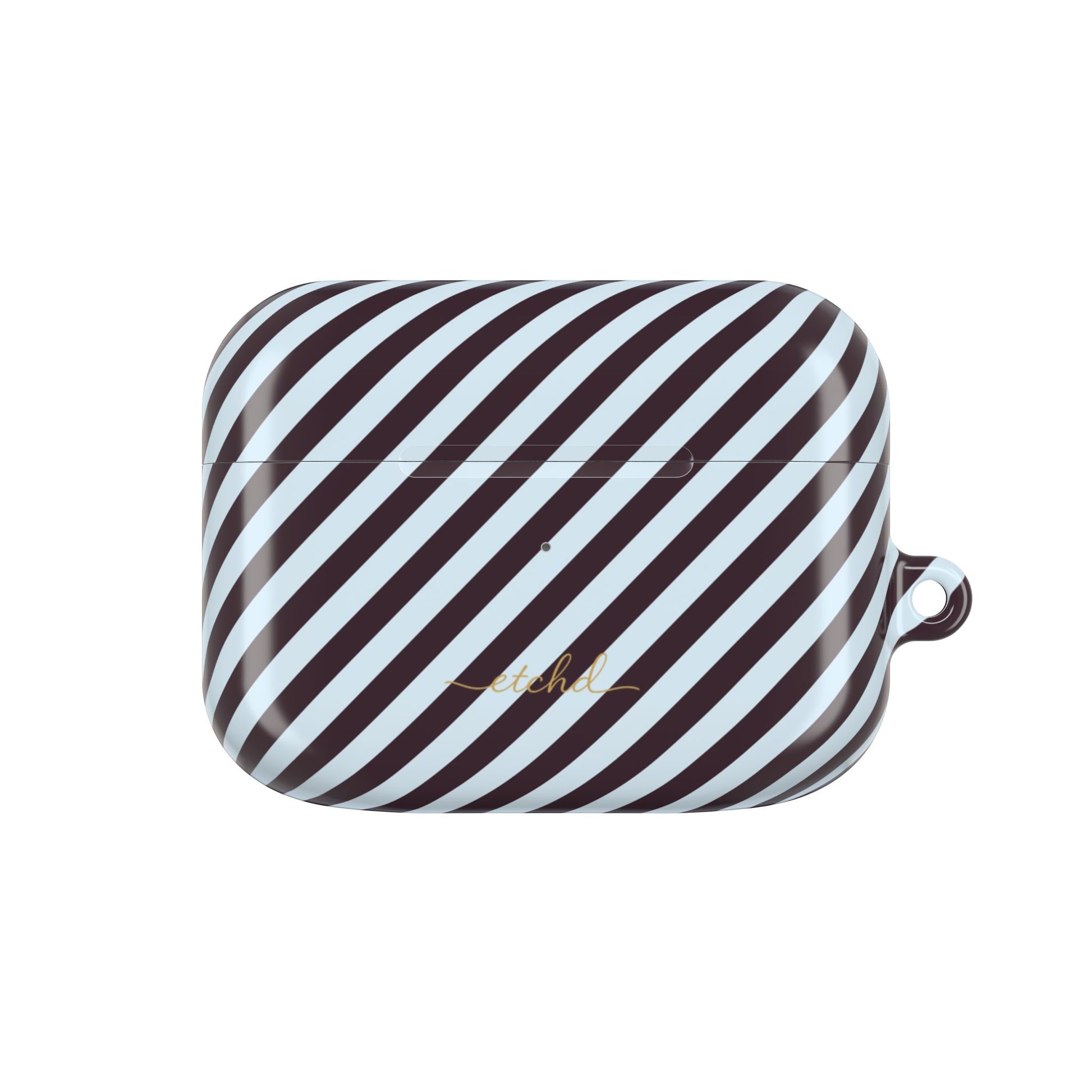 Plum & Blue Striped Diagonal AirPod Case by etchd