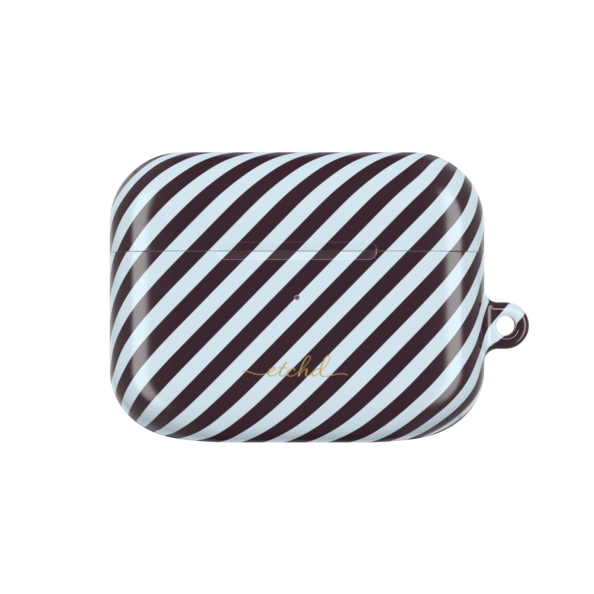 Plum & Blue Striped Diagonal AirPod Case by etchd