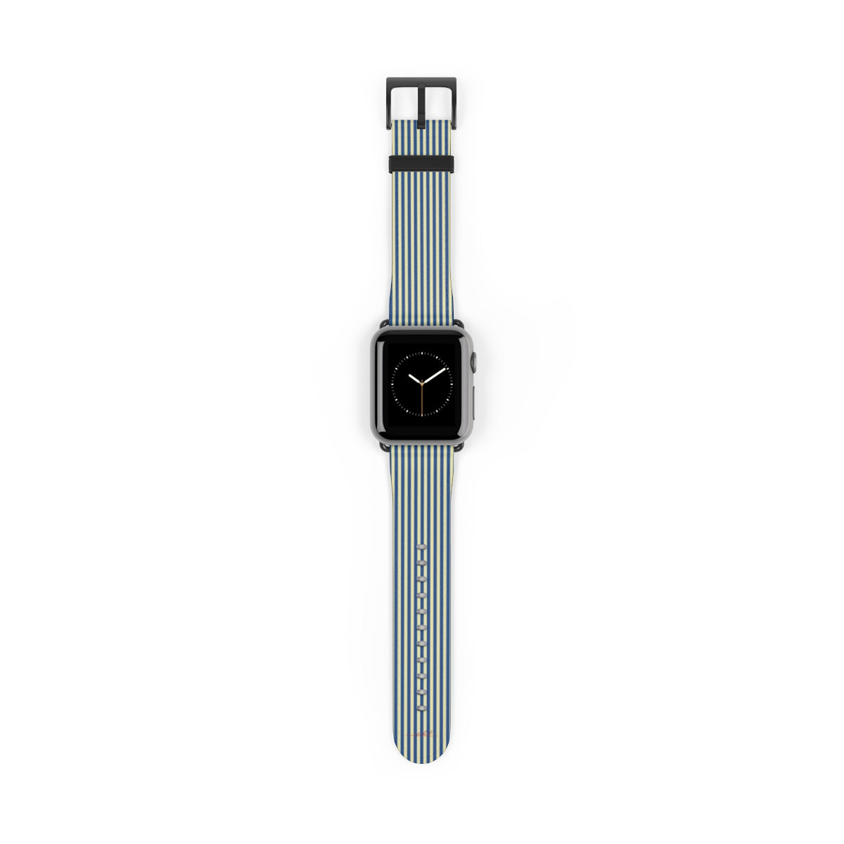 Cobalt & Butter Striped Correa para smartwatch de etchd
