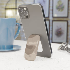 Beige Camo Click-On Phone Grip by etchd, view 2