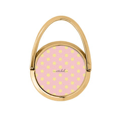 Butter & Pink Polka Dot Hoop Ring Holder by etchd