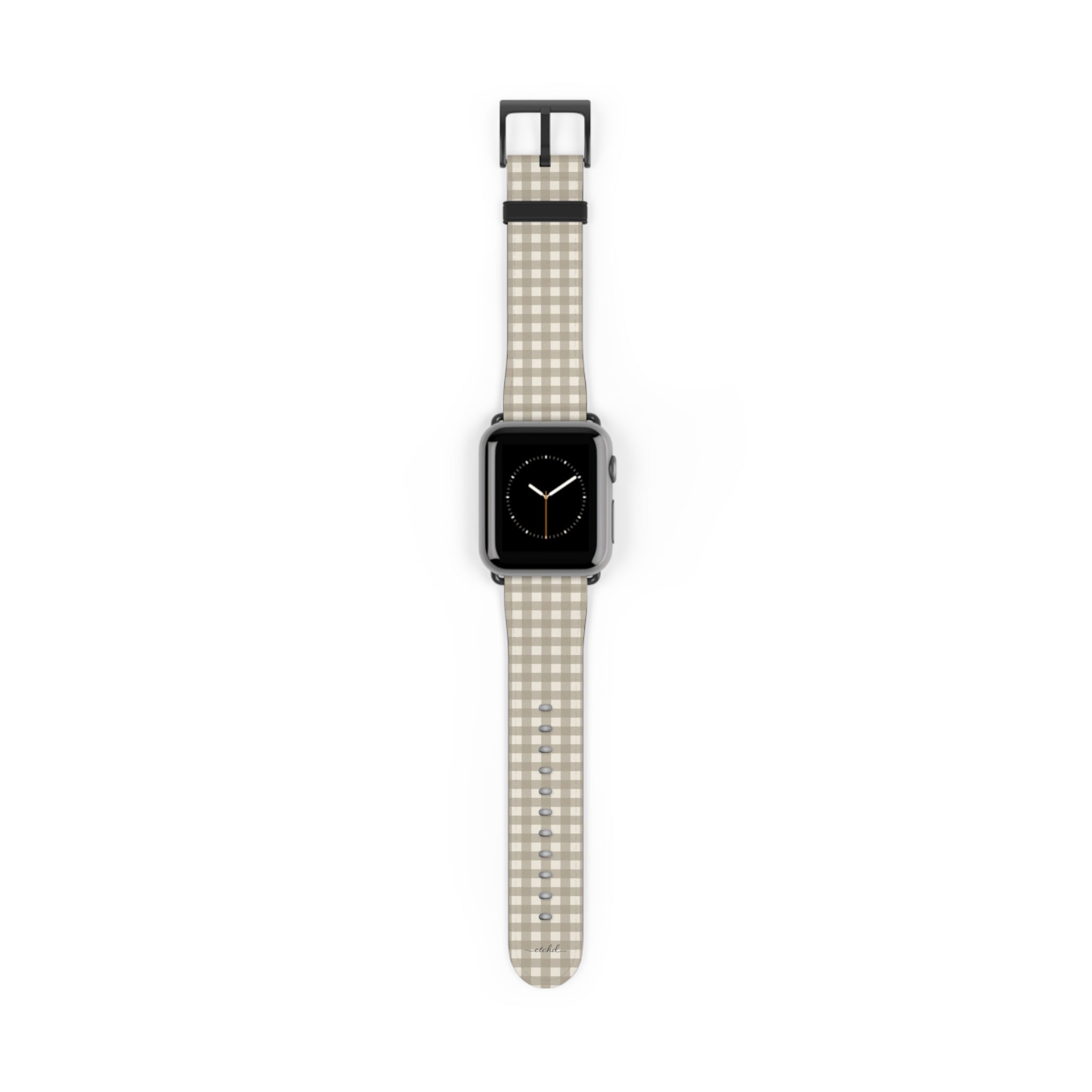 Neutral Gingham Smartwatch Strap by etchd