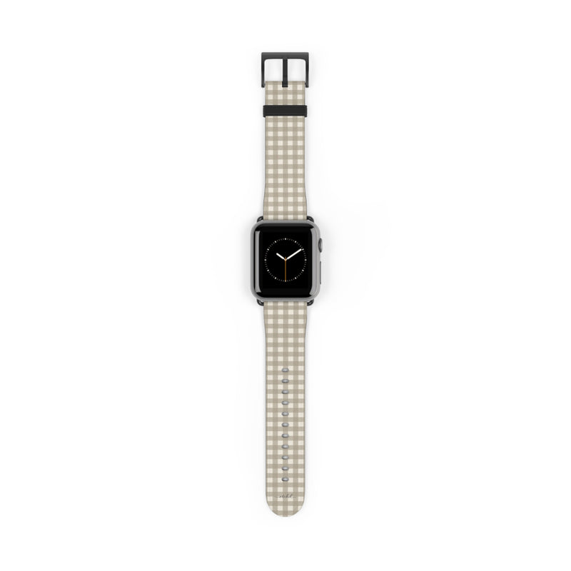 Neutral Gingham Cinturino per smartwatch di etchd