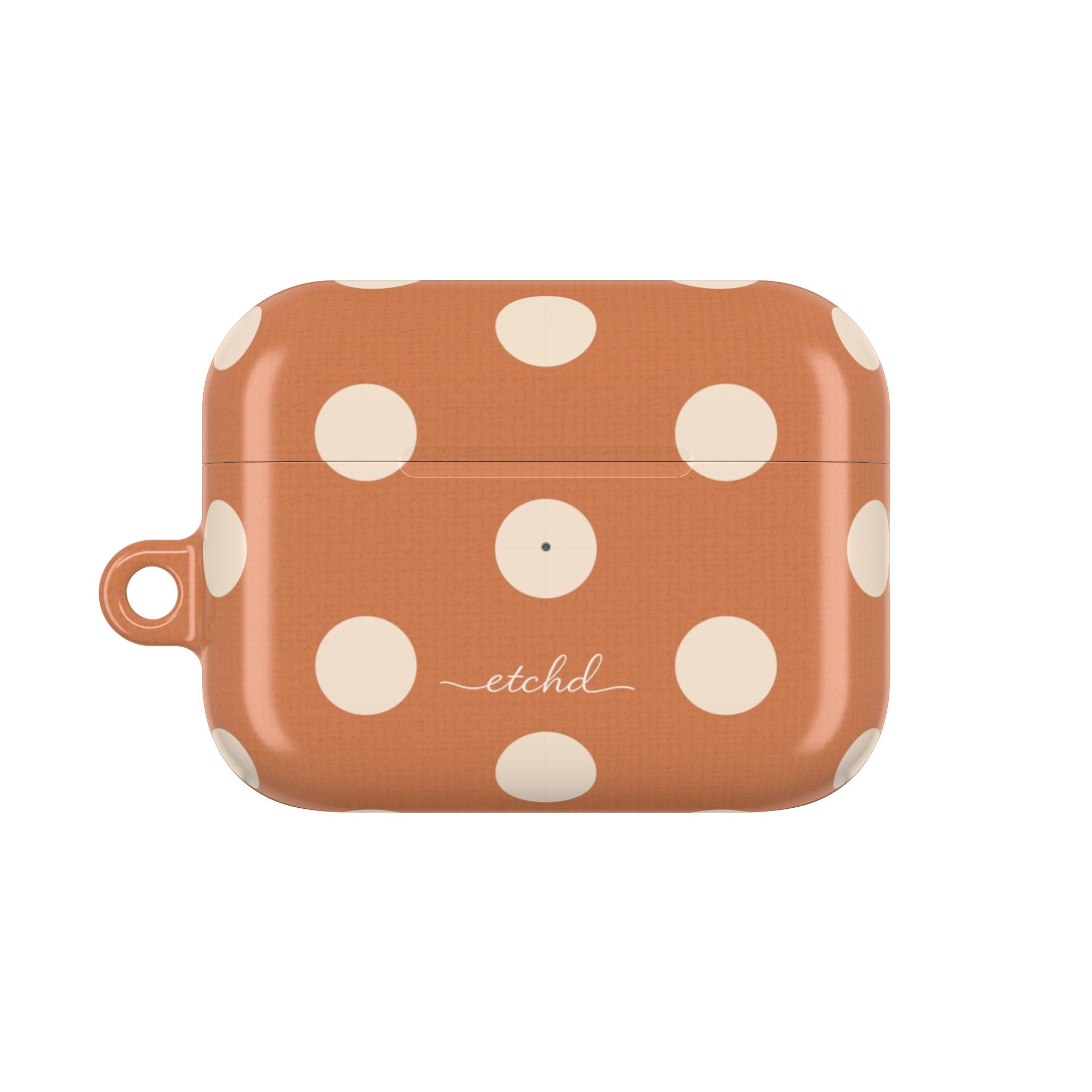 Cream & Terracotta Polka Dot AirPod Case by etchd, view 2