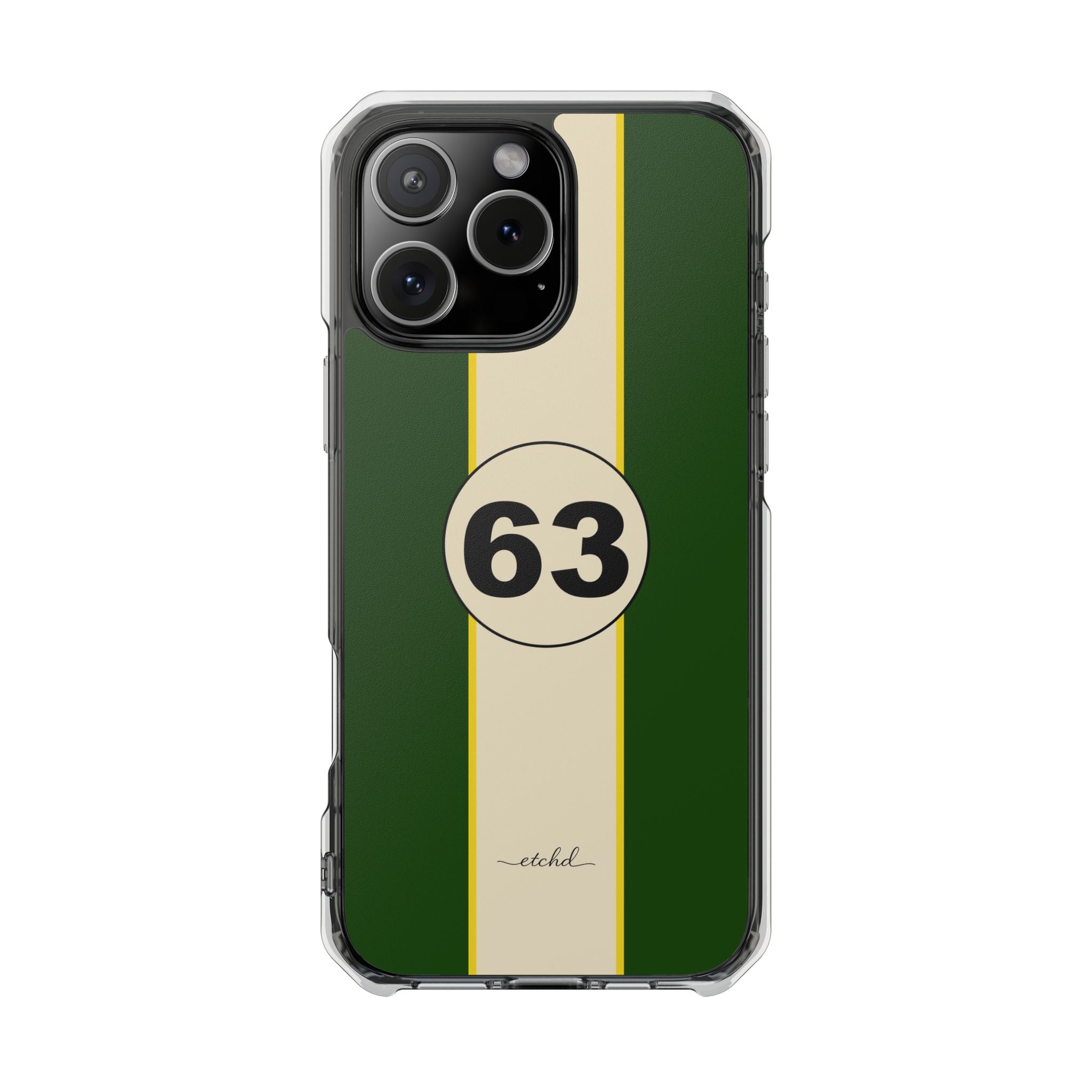 Heritage 63 Clear Magnetic Phone Case by etchd