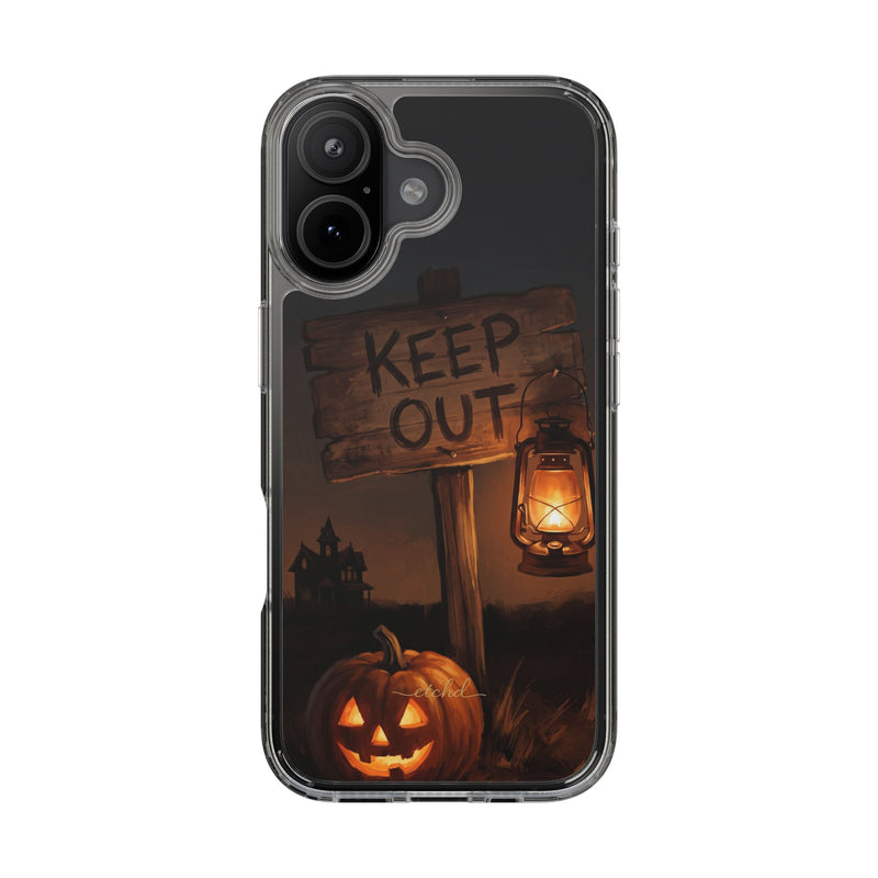 Keep Out Clear Phone Case by etchd, view 35