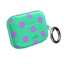 Lilac & Hypermint Polka Dot AirPod Case by etchd, view 8