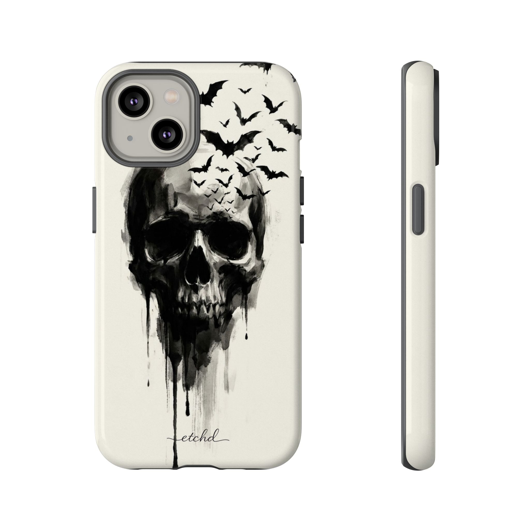 Ink Skull Phone Case by etchd, view 2