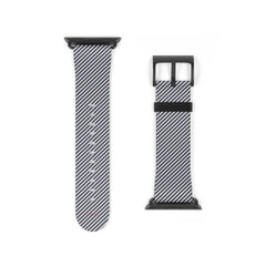 Plum & Blue Striped Diagonal Smartwatch Strap by etchd, view 9