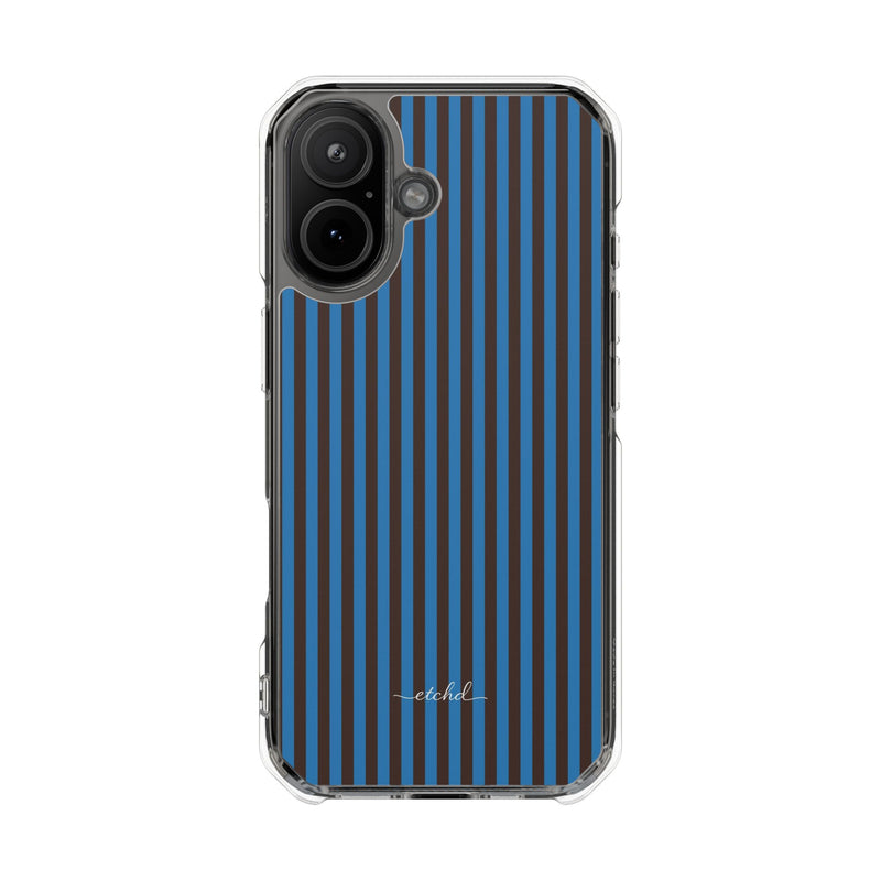 Espresso And Cerulean Clear Magnetic Phone Case by etchd, view 51