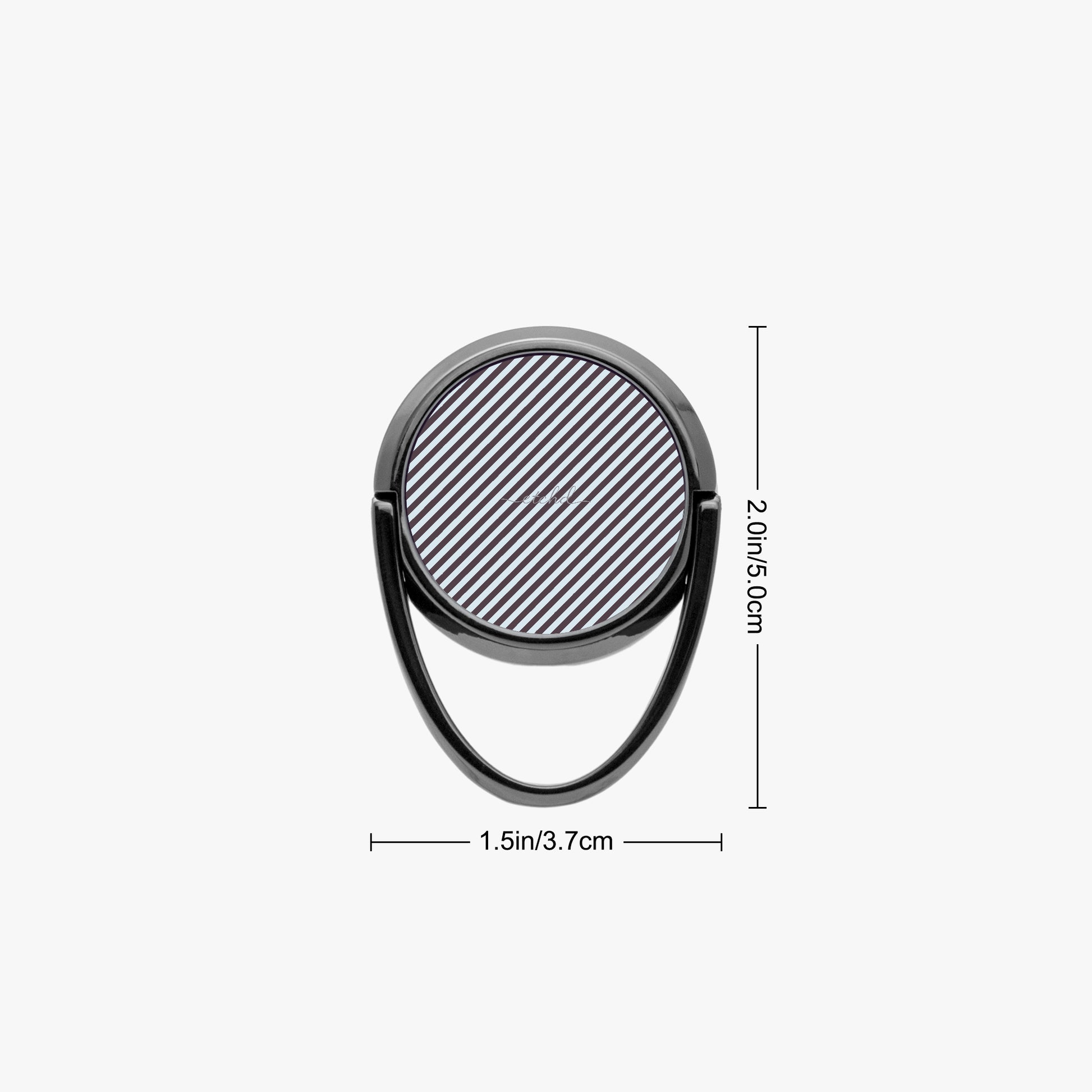 Blue And Plum Striped Phone Ring Holder by etchd, view 3