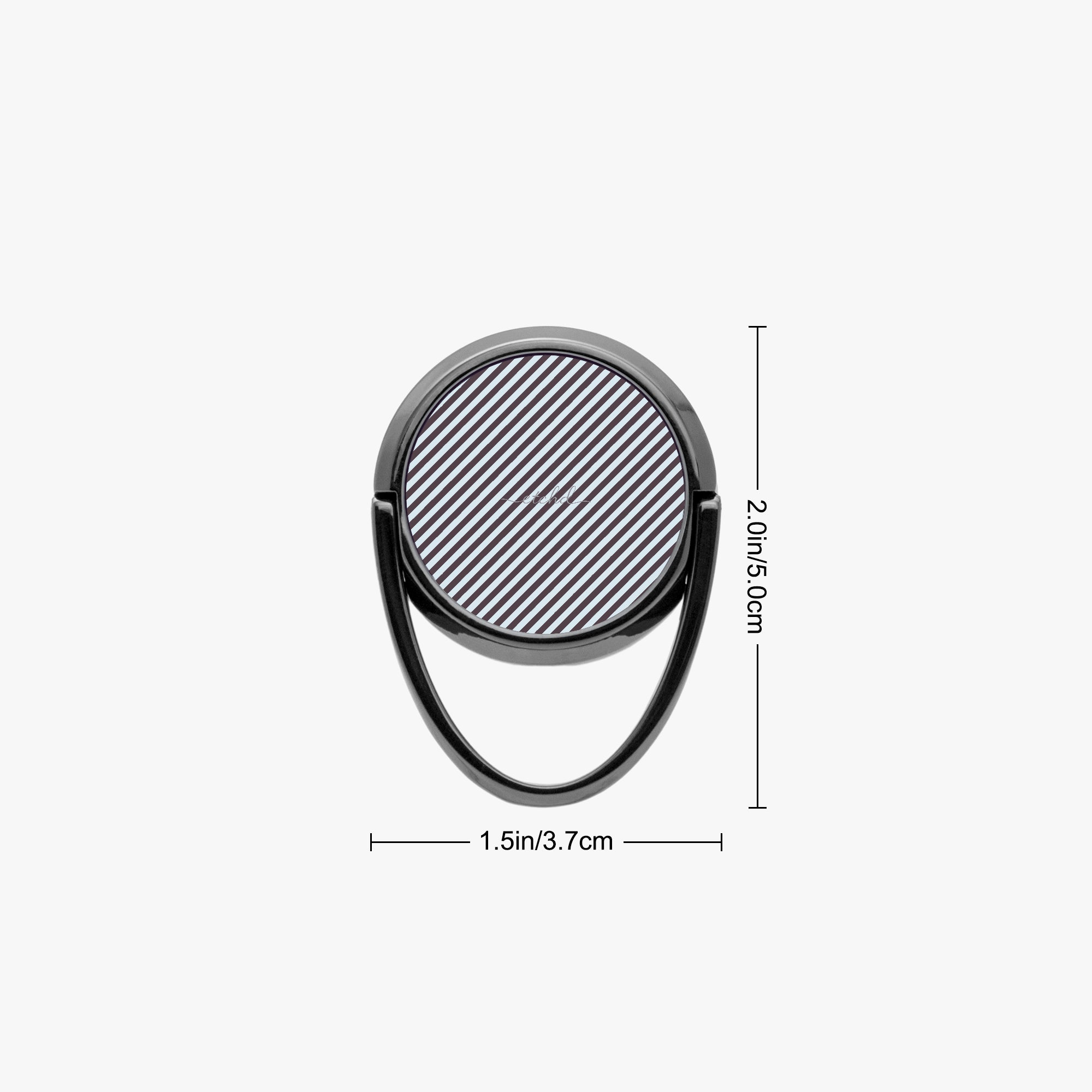 Blue And Plum Striped Phone Ring Holder by etchd, view 3