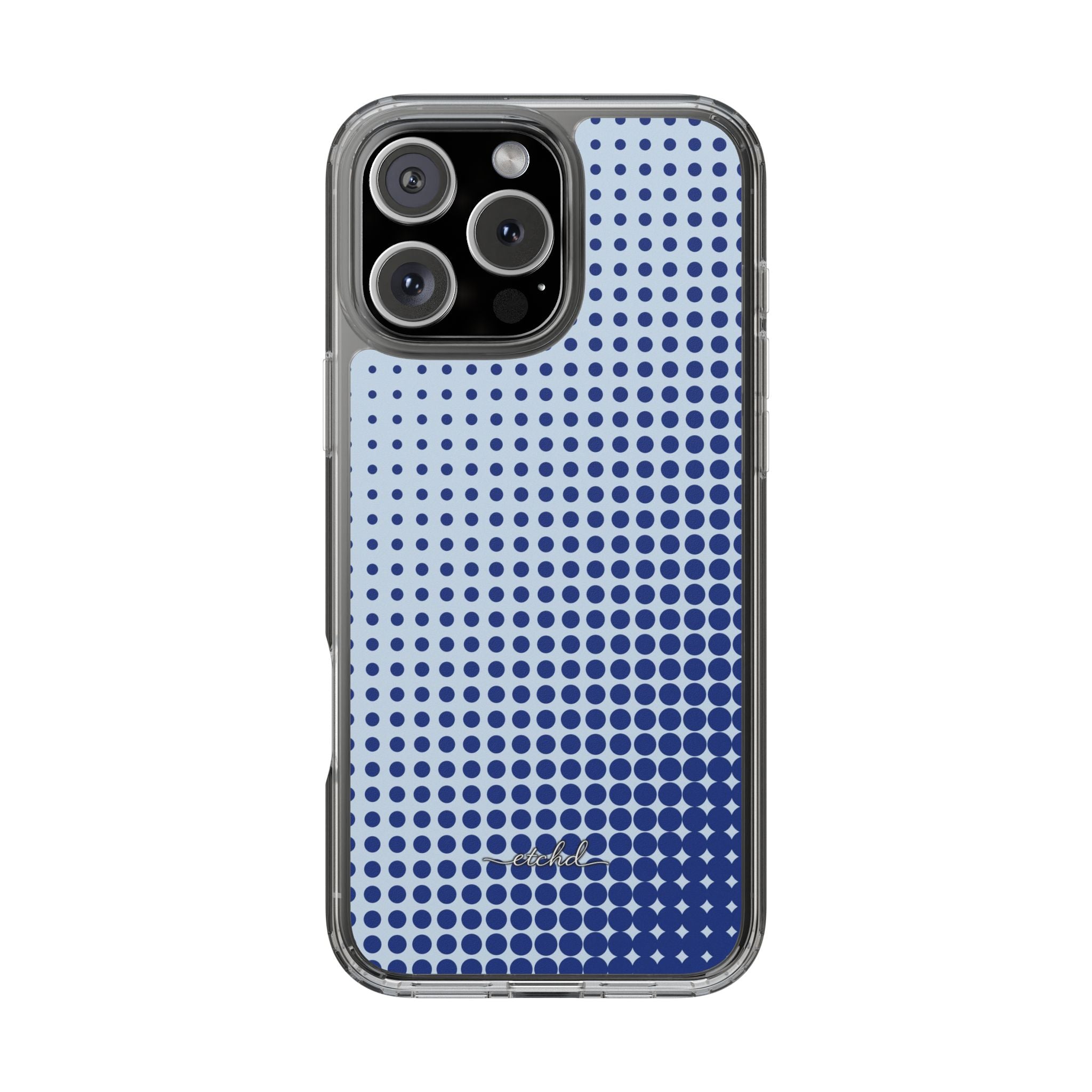 Cobalt Halftone Transparente Handyhülle