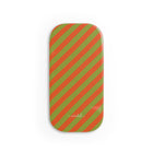 Persimmon & Wasabi Striped Diagonal Click-On Phone Grip