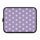 Cream & Lilac Polka Dot Laptop Sleeve