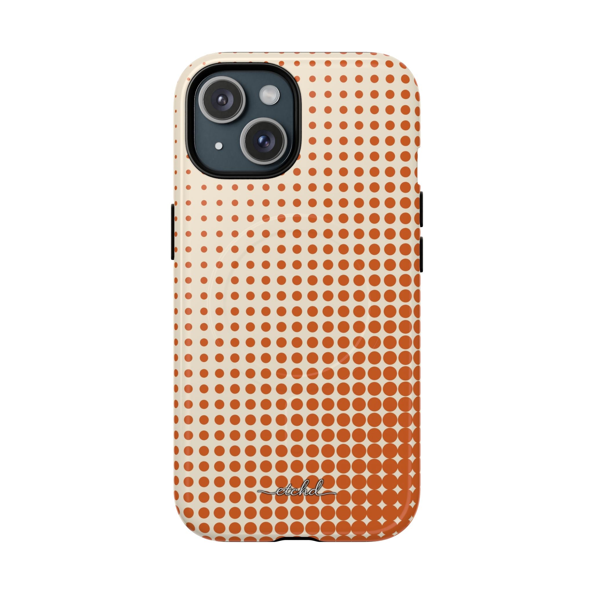 Tangerine Halftone Coque téléphone magnétique