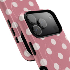 Cream & Blush Polka Dot Magnetic Phone Case by etchd, view 99