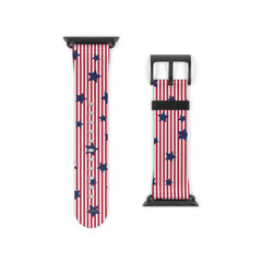 Red Stripes & Blue Stars Smartwatch Strap by etchd, view 9