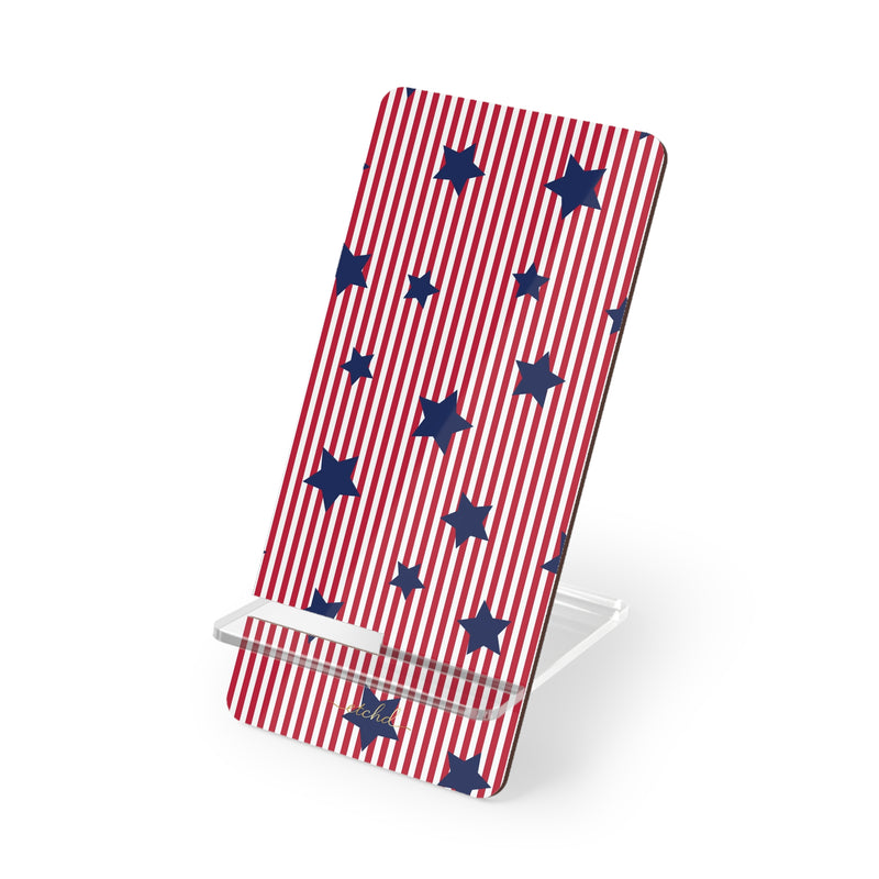Red Stripes & Blue Stars Phone Stand by etchd