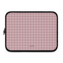 Pink Gingham Laptop Sleeve by etchd